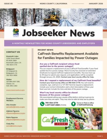 Jobseeker News January Cover Jobseeker News January Cover